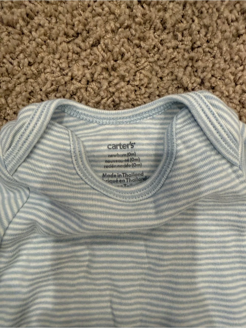 Carter’s Long Sleeve Sleep Gown Set in Blue Stripe & Rural Farm Print (Newborn)